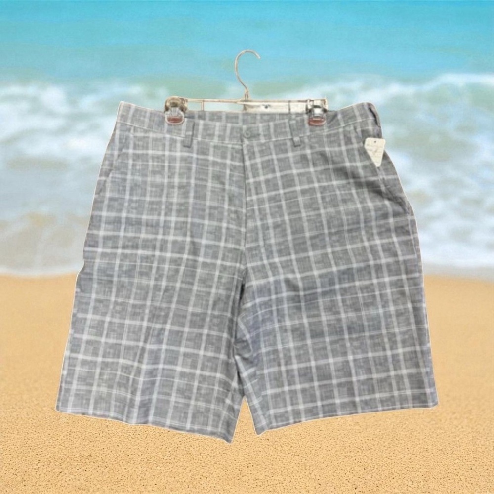 Pgatour, Men’s, Shorts Casual, Gray, Size 36, Bermuda, Zipper, Pockets.!